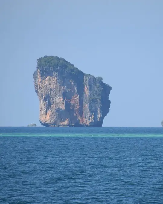 Koh Mae Urai, Krabi A towering block of limestone island surrounded by sea